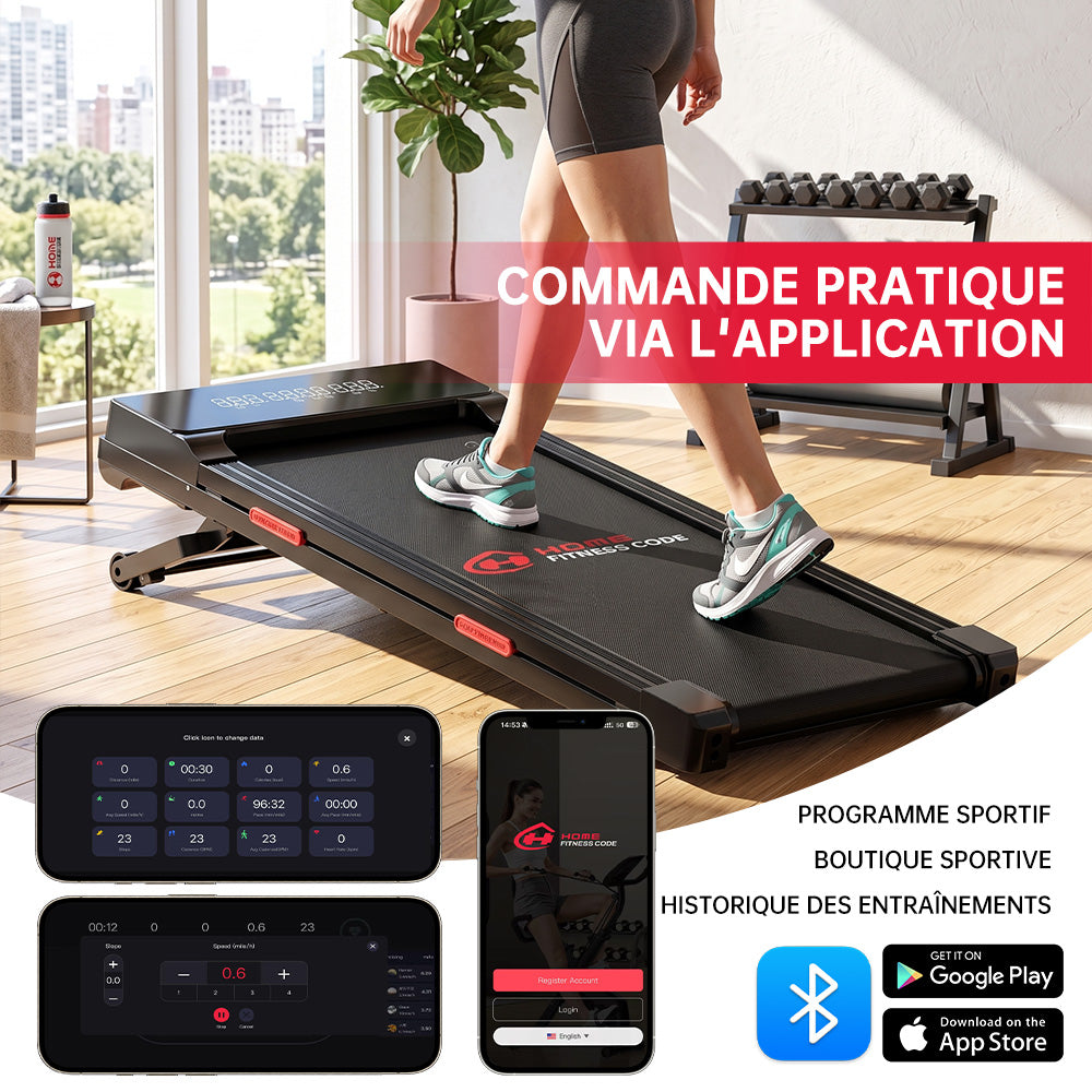 Tapis de Course Y5 avec Moteur sans Balais, 0% - 15 % Inclinaison Automatique