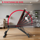 Banc D'entraînement Pliable B1, Dossier Réglable